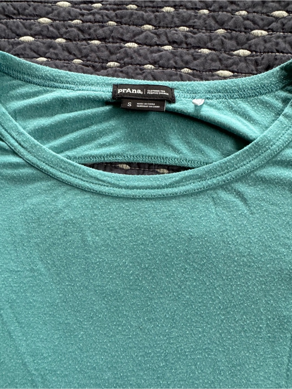 Prana Teal Crewneck Long-Sleeve Women's Top - Picture 2 of 4